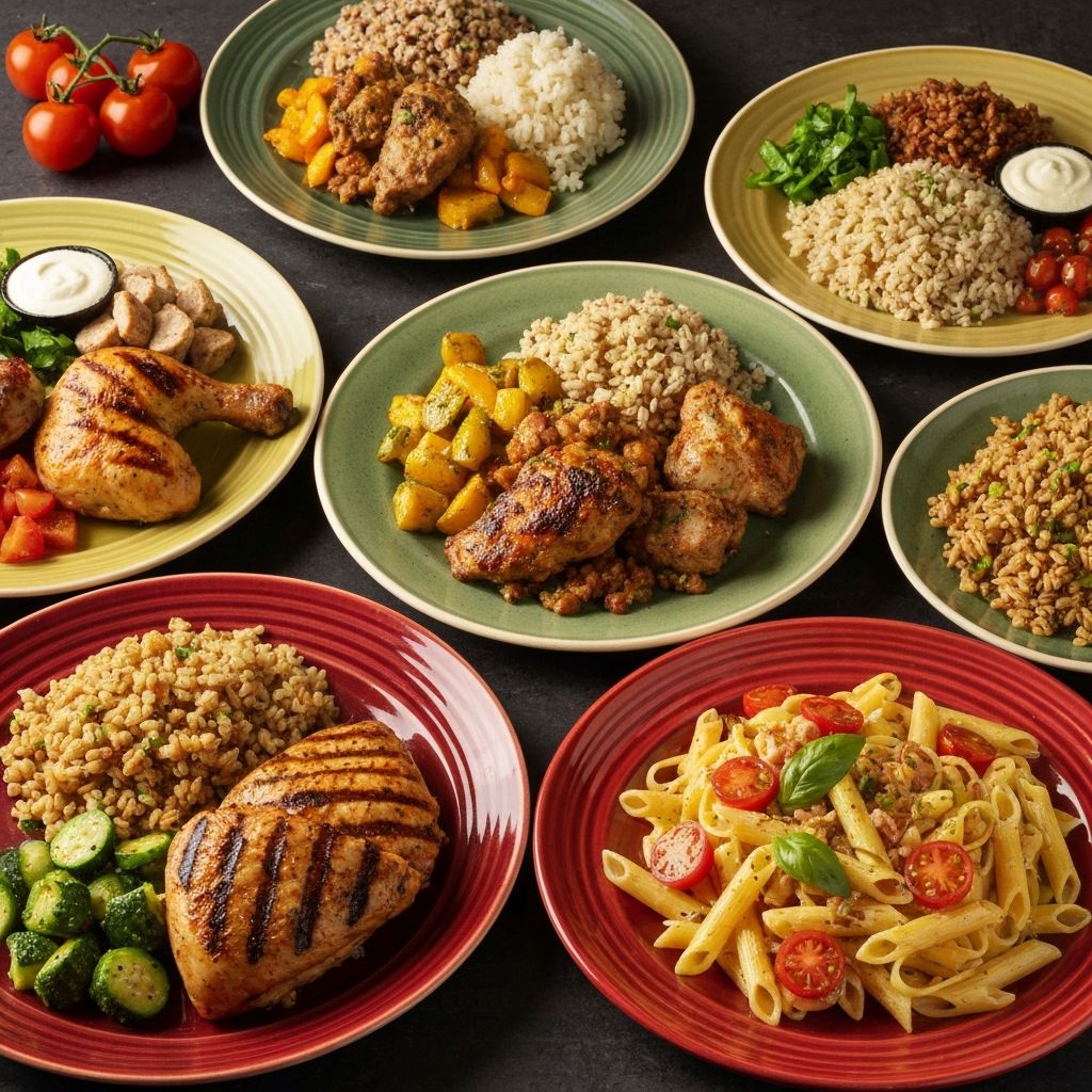 Vielzahl ausgewogener Mahlzeiten